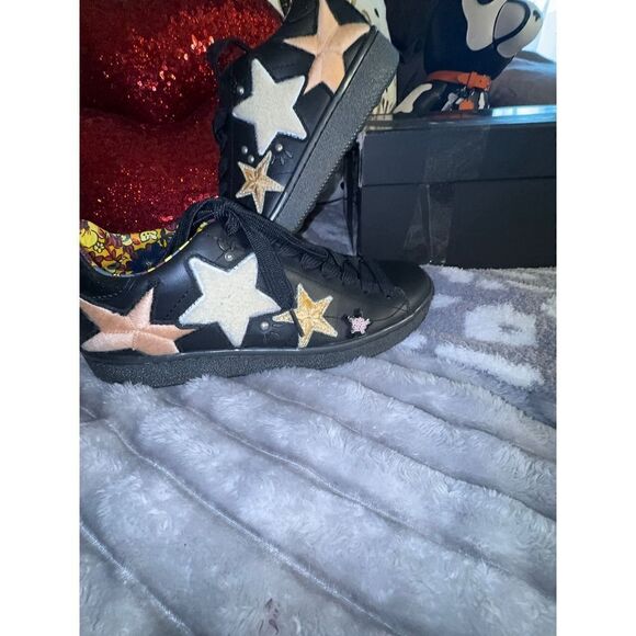 Coach c101 sherpa stars leather sneakers 9 womens - Picture 1 of 12